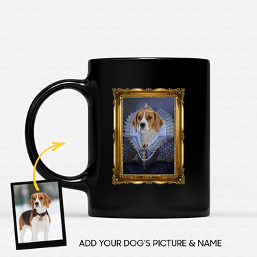 Personalized Dog Gift Idea - Royal Dog's Portrait 27 For Dog Lovers - Black Mug